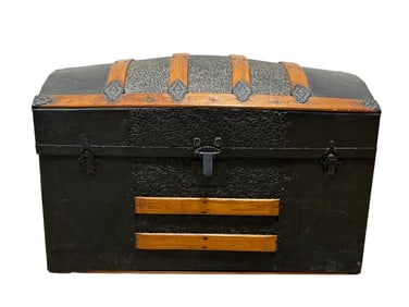 Antique Camelback Trunk