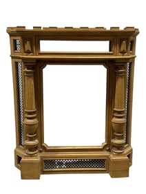 Antique French White Oak Mantel