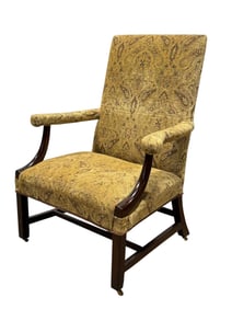 Antique Georgian Style Upholstered Arm Chair