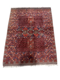 Antique Hand Knotted Afghan Turkoman Wool Rug