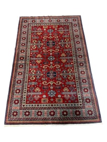 Hand Knotted Afghan Kazak Wool Rug
