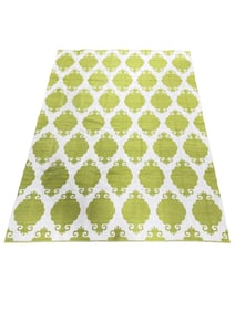 MCM Style Hand Made Brisa Wasabi Polyester Rug