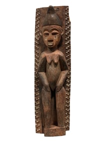 Pende Carved Wood Figural Panel