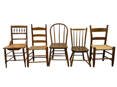 Group of 5 Antique Chairs