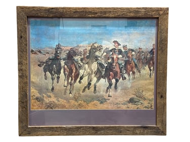 Framed Fredrick Remington Print