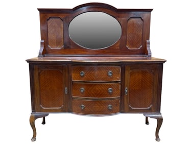 Early 20th C. Traditional Mahogany Sideboard w/ Mirror