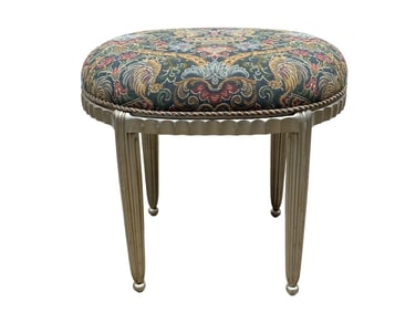 Silver Painted Balloon Top Stool