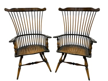 Pair of Drexel Windsor Arm Chairs