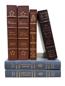 Lot of 6 Leather Bound Books