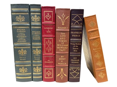 Lot of 6 Leather Bound Books