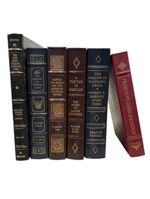 Lot of 6 Leather Bound Books