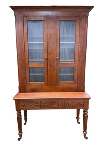 19th C. Federal Desk & Bookcase