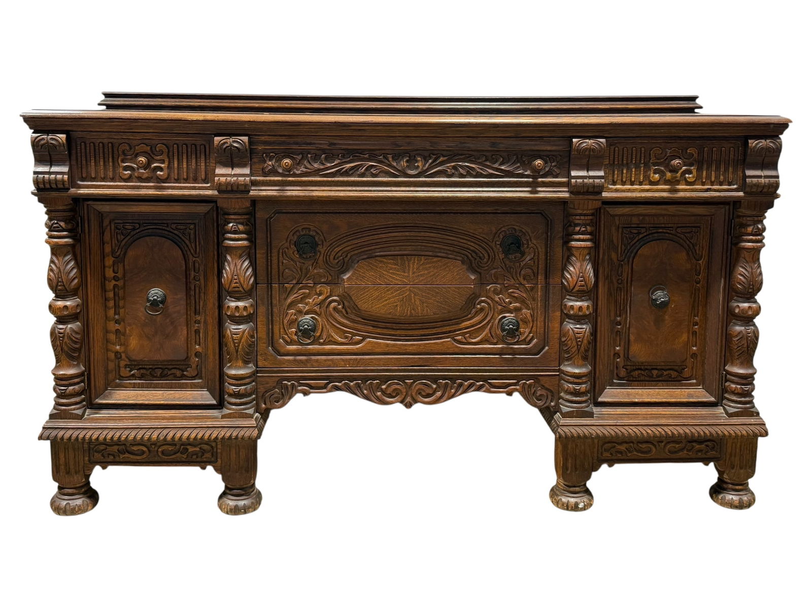 Early 1900s Oak Renaissance Revival Style Sidebaord (1 of 16)