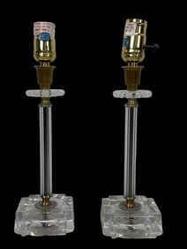 Pair of Acrylic Table Lamps