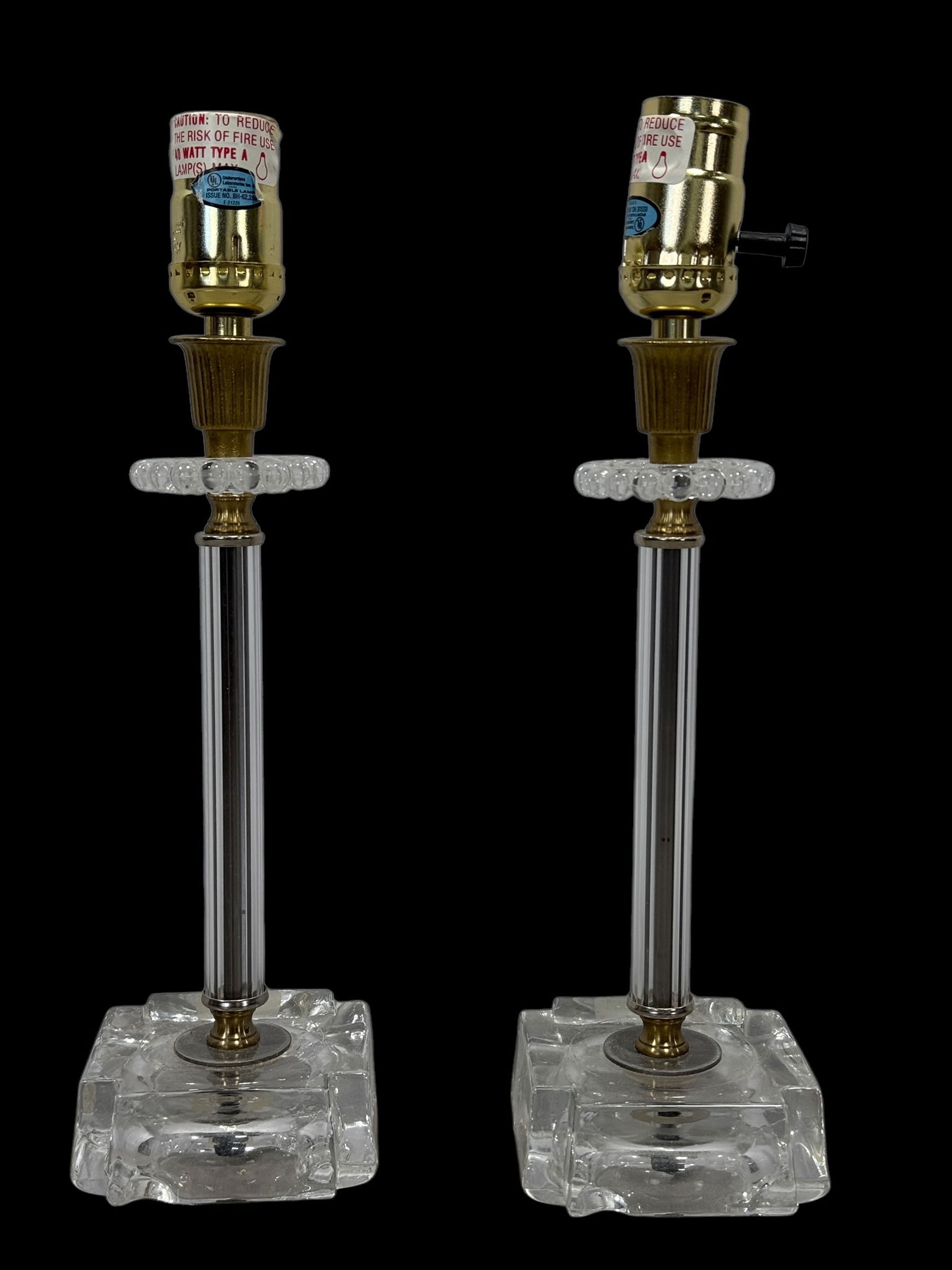 Pair of Acrylic Table Lamps (1 of 5)