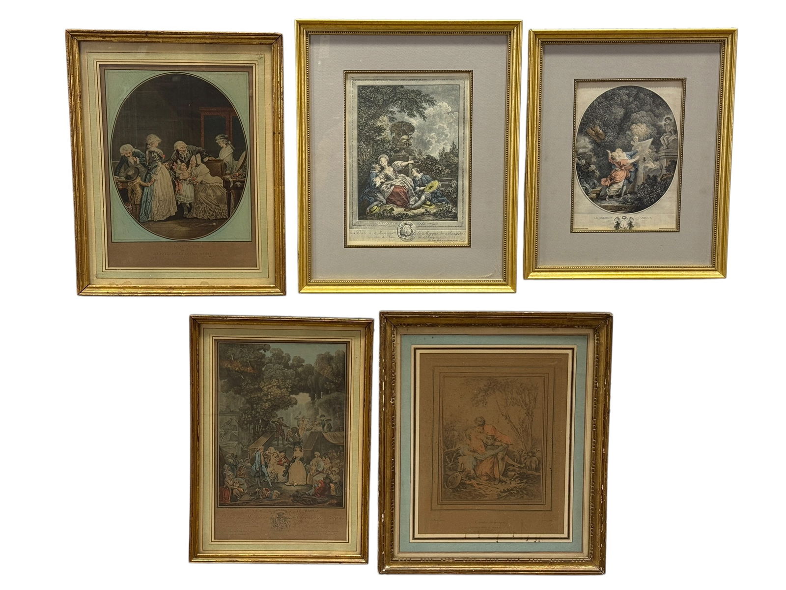 Group of 5 Framed Prints (1 of 6)