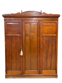 Antique 3 Door Walnut Wardrobe