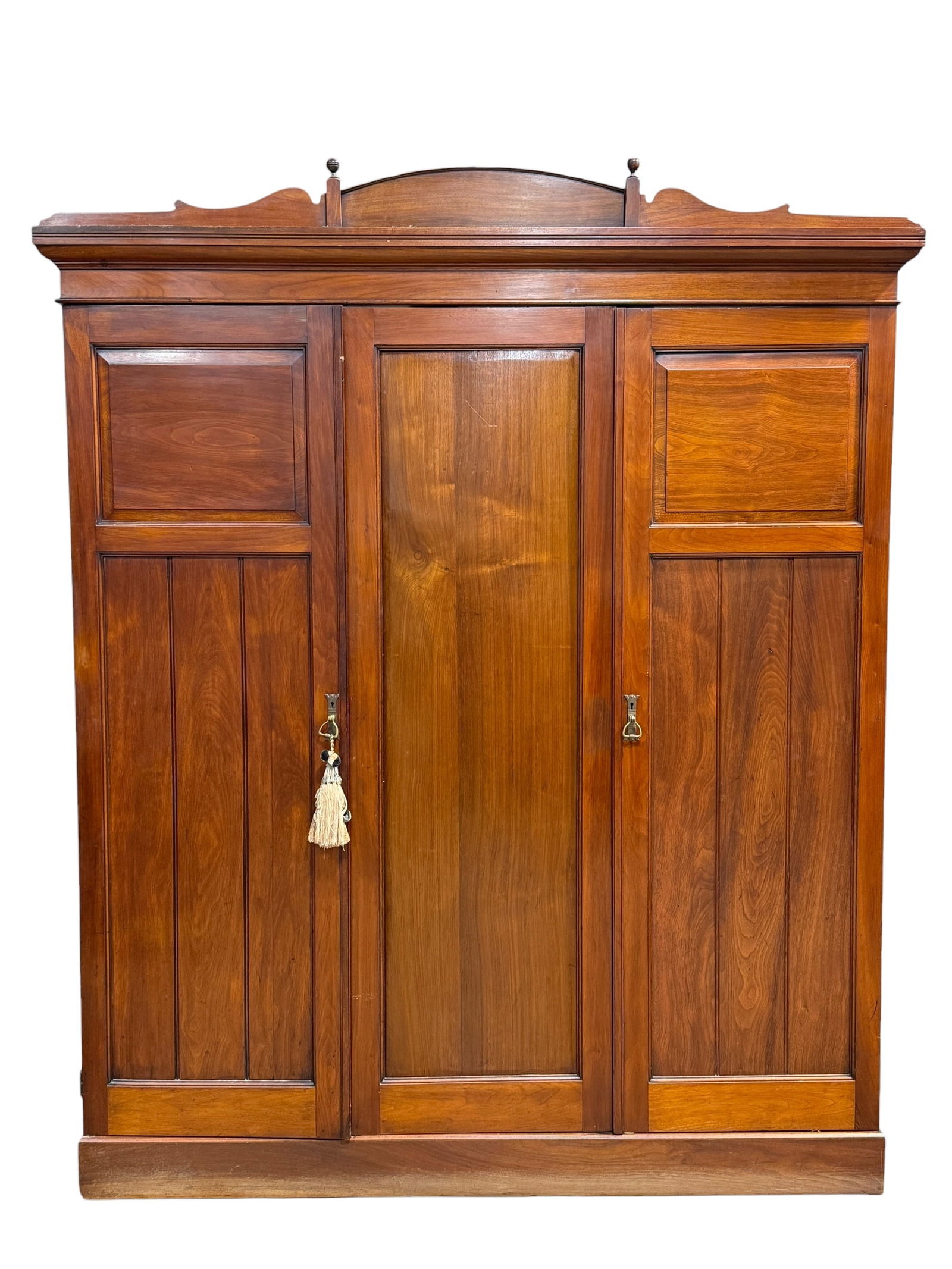 Antique 3 Door Walnut Wardrobe (1 of 11)