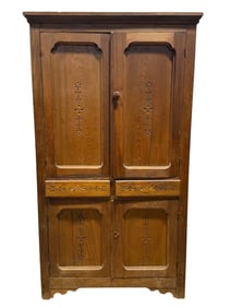 Primitive Flat Wall Cupboard