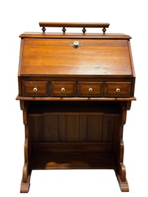 Vintage Slant Top Writing Desk w/ Drawer