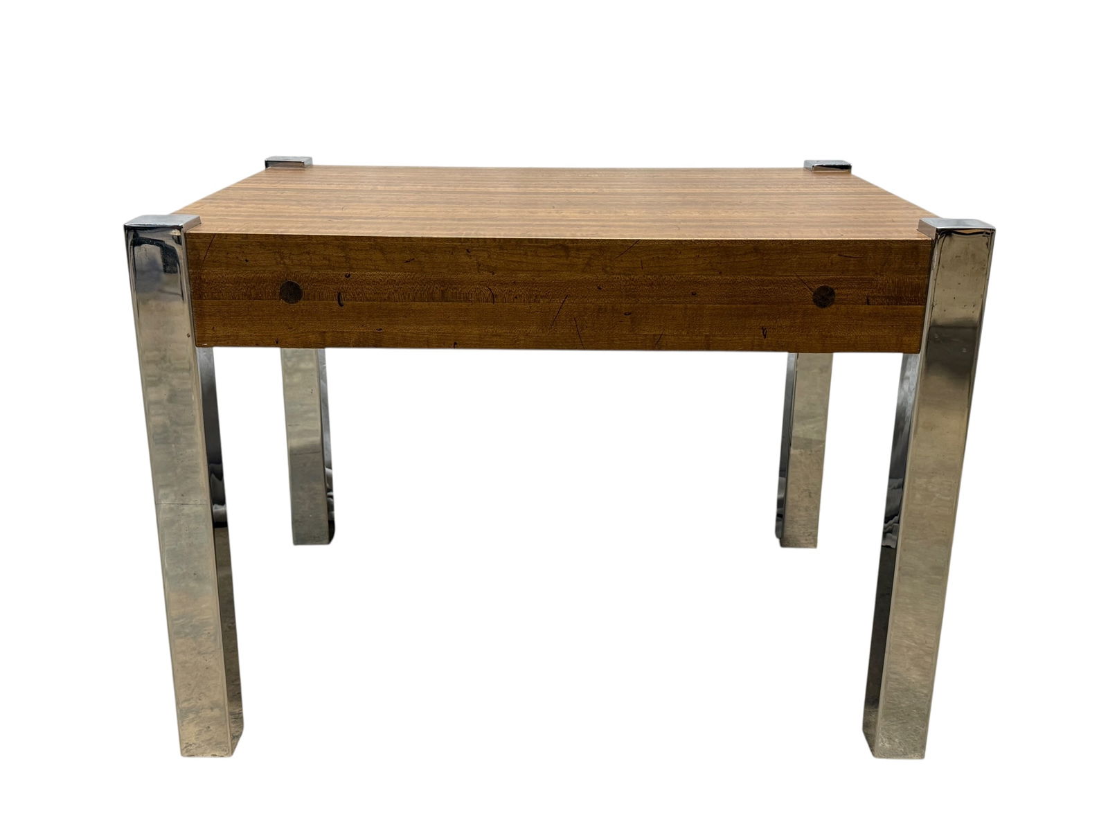 MCM Style Side Table w/ Chrome Legs (1 of 3)