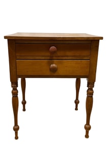 Antique Federal 2 Drawer Side Table