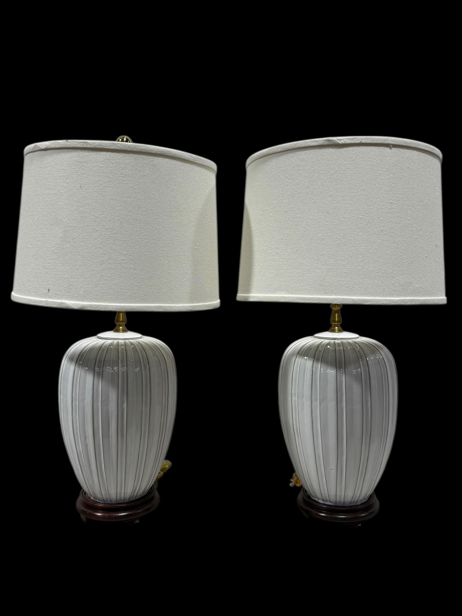 Pair of Ceramic Base Table Lamps (1 of 4)
