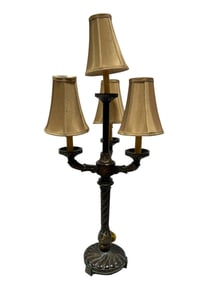 Bronze Tone Candelabra Style Table Lamp