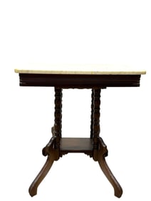 Antique Victorian Marble Top Parlor Table