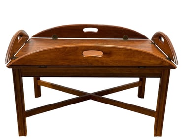 Vintage Cherry Wood Tray Top Table