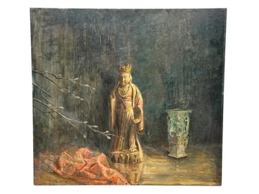 Hovsep Pushman Style Oil on Board Still Life Painting