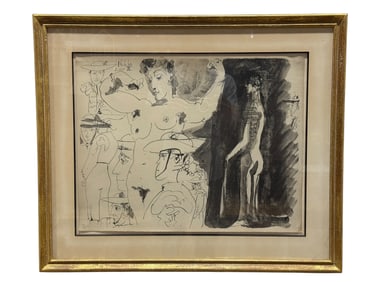 Pablo Picasso (1881-1973), "Feuille d'etudes" Lithograph