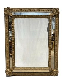 Antique Venetian Giltwood & Tin Mirror