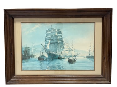 "Thermopylae Leaving Foochow" Print by Montague Dawson