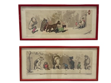 Signed Boris Oklein "Dirty Dogs of Paris" Engravings