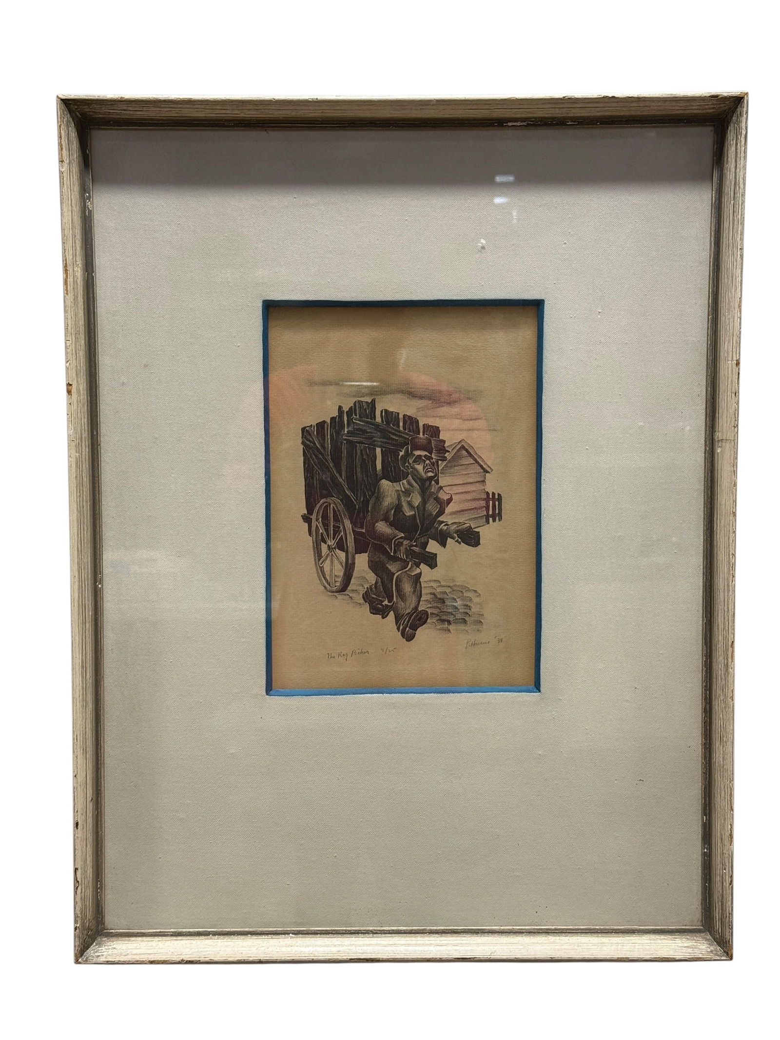 WPA Signed L. Havens 1939 "Beast of Burden" Lithograph (1 of 8)