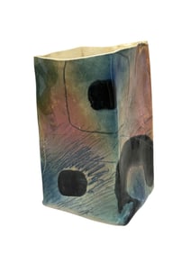 Signed John Ikeda MCM Contemporary Ceramic Paper Bag