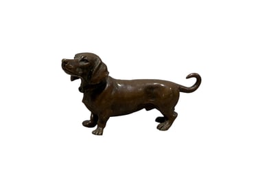 Bronze Mini Weiner Dog Figure