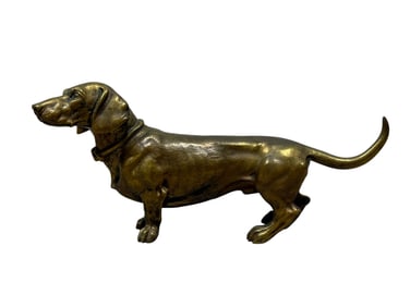 Gilt Bronze Weiner Dog Figure