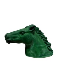 Art Deco Curt Schlevogt Bohemian Malachite Glass Horse Head