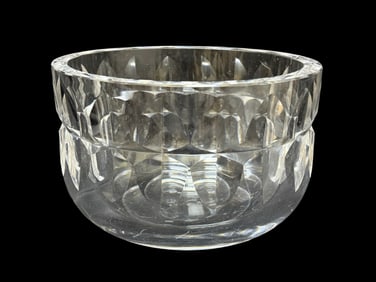 Large Signed Kosta Boda Cut Lead Crystal Glass Bowl