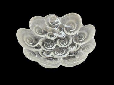 Royal Copenhagen Crystal Snail Shell Art Glass Bowl