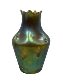 Loetz Art Nouveau Iridescent Candia Silberiris Vase