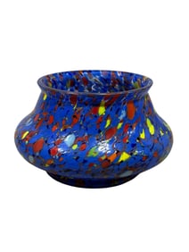 Vintage Czech Confetti Uncased Art Glass Bowl