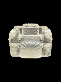 Signed Lalique France "Corfou" Crystal Ashtray