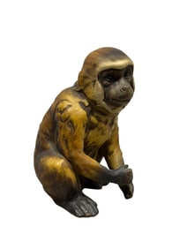 Signed 1930s Ceramic Monkey Figure