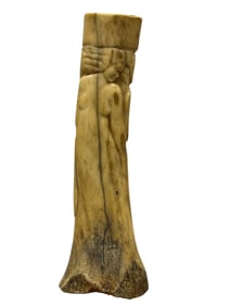 Signed Weakley Carved Old African Bone