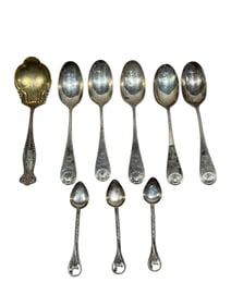 Group of 9 Sterling Spoons