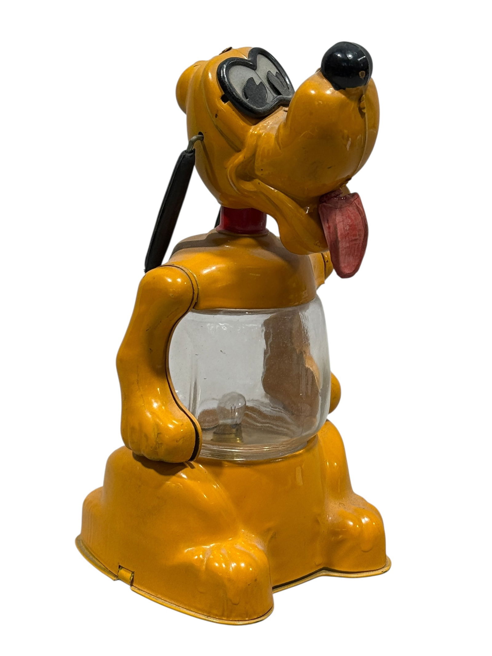 Walt Disney Tin Puto Lantern Toy: Walt Disney Tin Puto Lantern Toy. Unmarked. Measures 6.75" Tall. Unsure if battery area is working, untested. Refer to pictures for condition. Tongue seems to have been repaired.