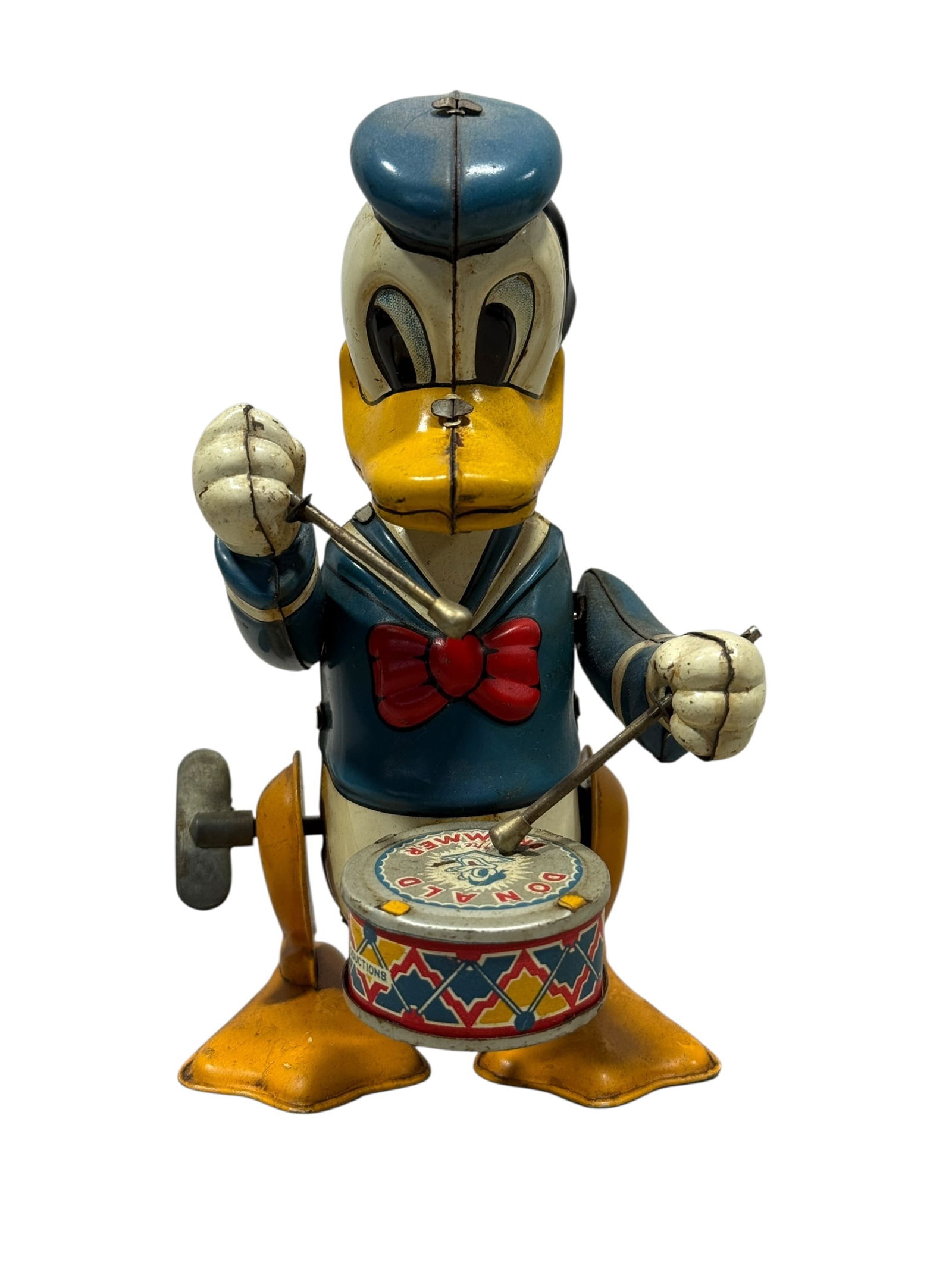Line Mar Wind up Donald Duck The Drummer Tin Toy (1 of 9)